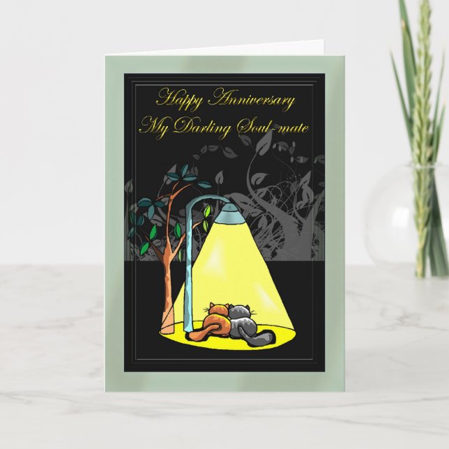 Happy anniversary my darling Soul-mate Card (Front)