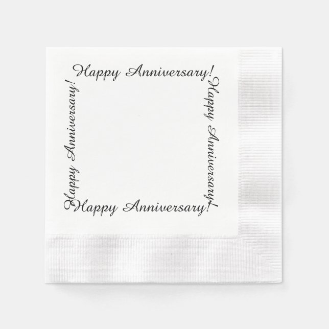 Happy anniversary napkins (Front)