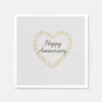 happy anniversary napkins