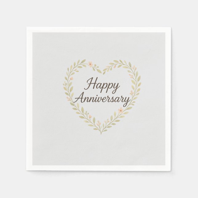 happy anniversary napkins (Front)