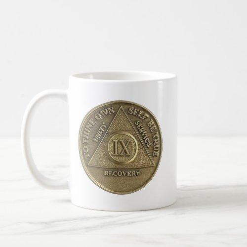 Happy Anniversary Ninth 9th Year Medallion Coin  Coffee Mug