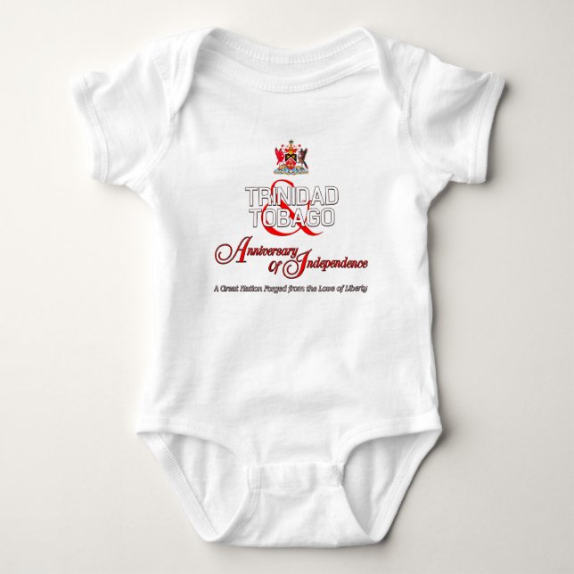 Happy Anniversary of Independence T&T Baby Bodysuit (Front)