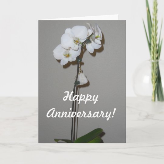 Happy Anniversary Orchid Card Zazzle Com