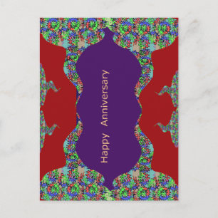 Happy Anniversary - Oriental Art Emotional Touch Postcard