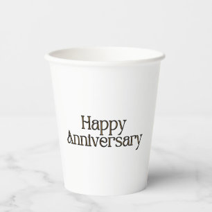 Happy Anniversary Paper Cups