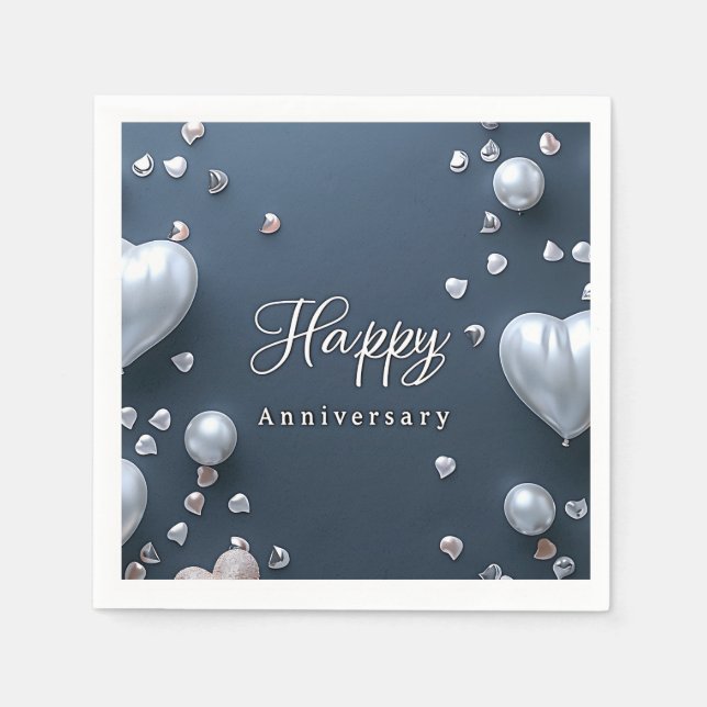 Happy Anniversary Paper Napkin (Front)