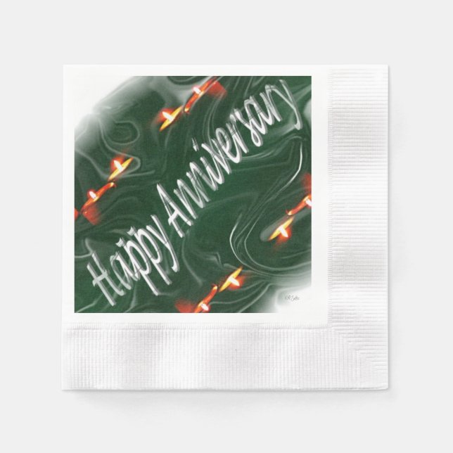 Happy Anniversary Paper Napkins (Front)