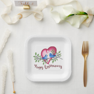 Happy Anniversary Paper Plates