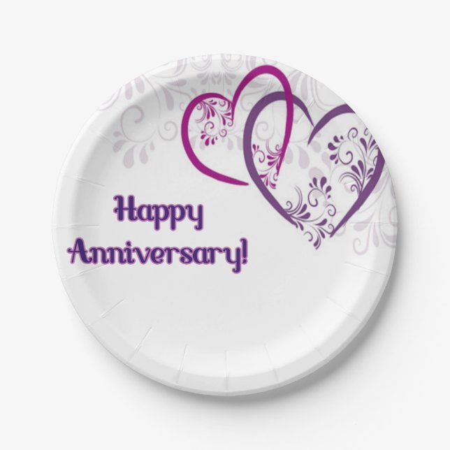 Happy Anniversary! Paper Plates (Front)
