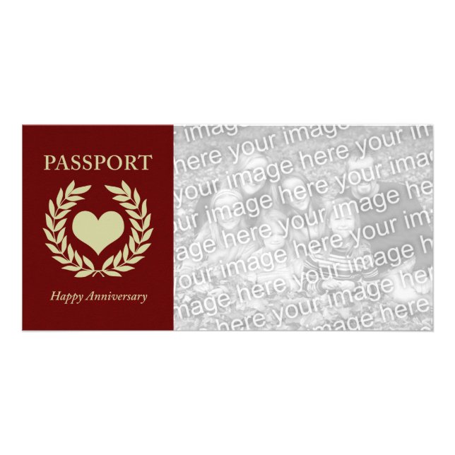 happy anniversary passport card (Front)
