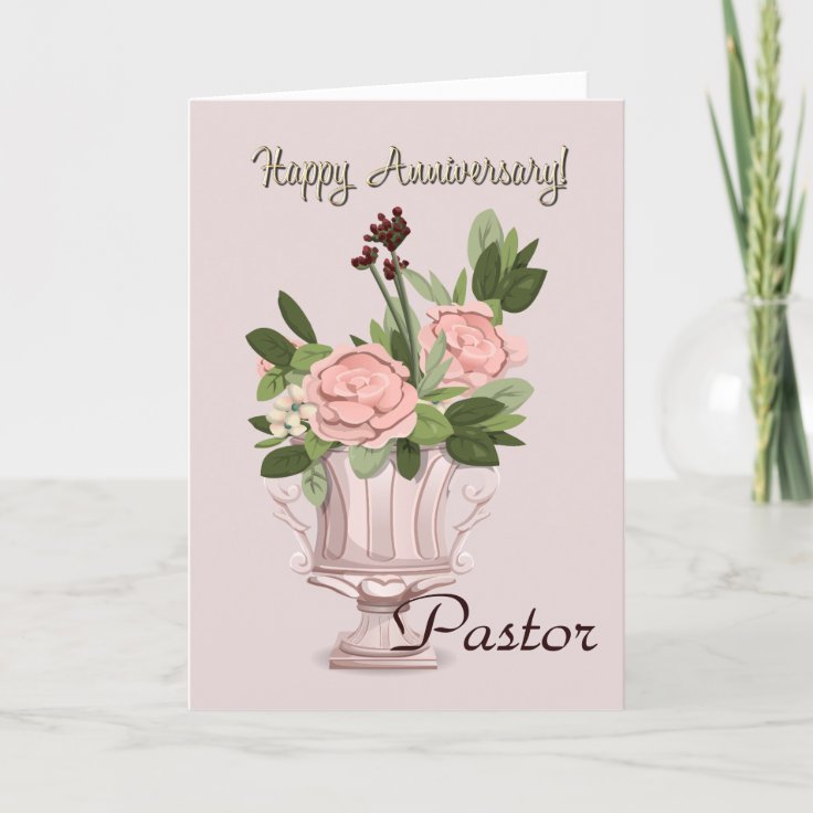 Happy Anniversary Pastor Card Zazzle
