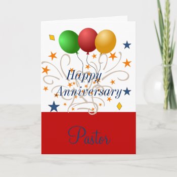 Happy Anniversary Pastor Card by WImages at Zazzle