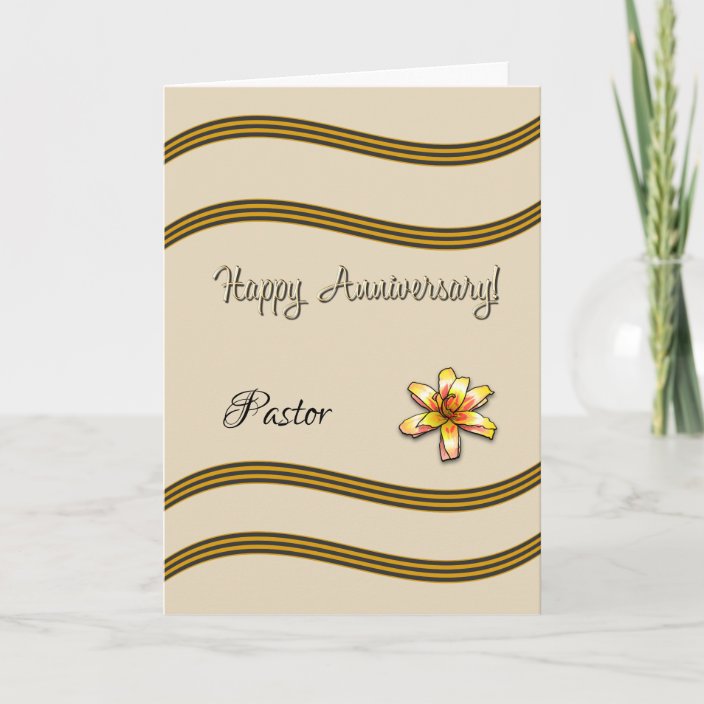 Happy Anniversary Pastor Card | Zazzle.com