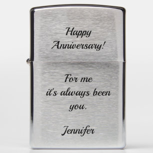 Happy Anniversary Personalize Gift Zippo Lighter