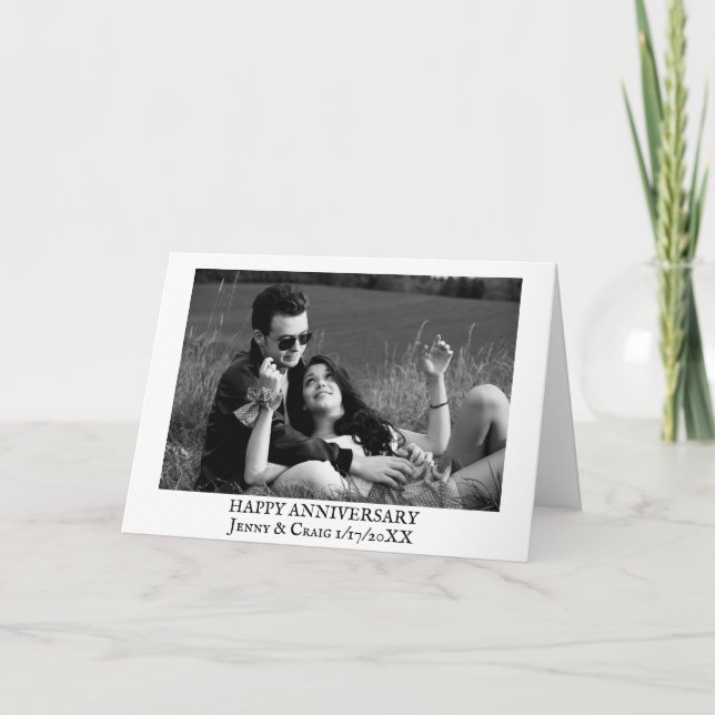 Happy Anniversary, Personalized Photo Card (Front)