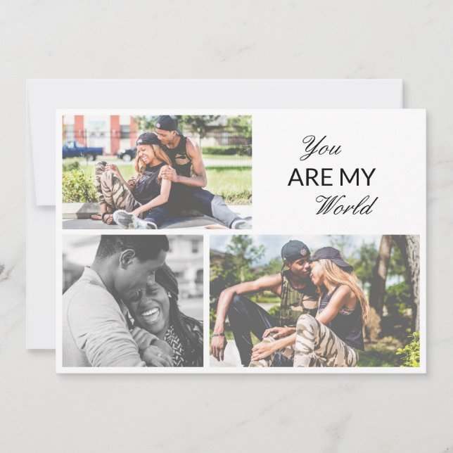 Happy Anniversary photo collage Holiday Card (Front)