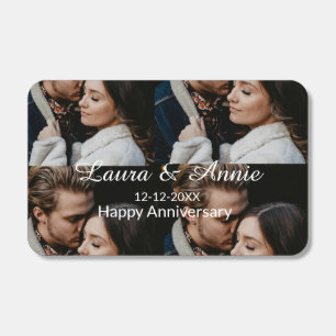 Happy anniversary photo collage name date simple w matchboxes