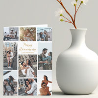 Happy Anniversary Photo Collage Romantic Modern