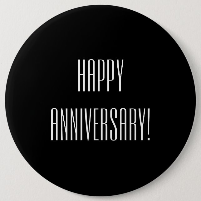 Happy Anniversary Pinback Button (Front)