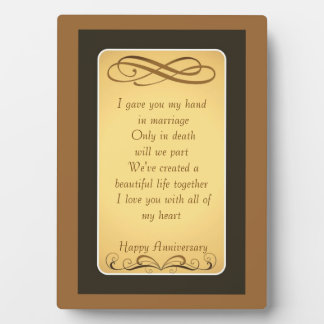 happy anniversary plaque