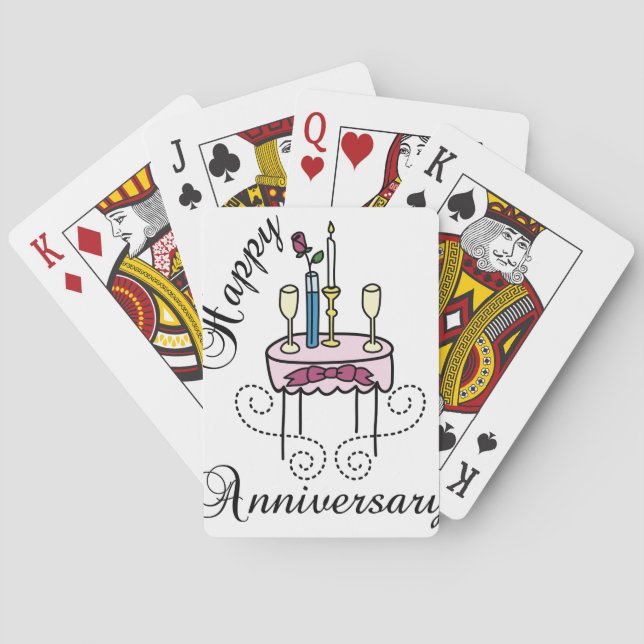 Happy Anniversary Poker Cards (Back)
