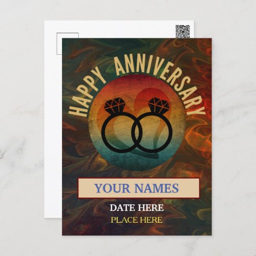 happy anniversary  postcard