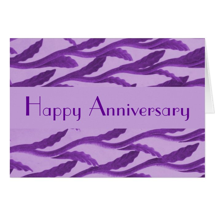 Happy Anniversary purple branches Cards