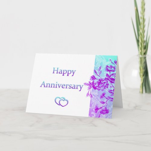 Happy Anniversary purple Card