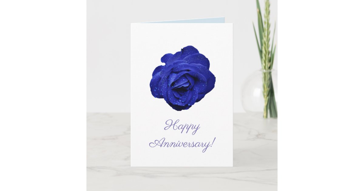 Happy Anniversary Purple Rose Card Zazzle Com