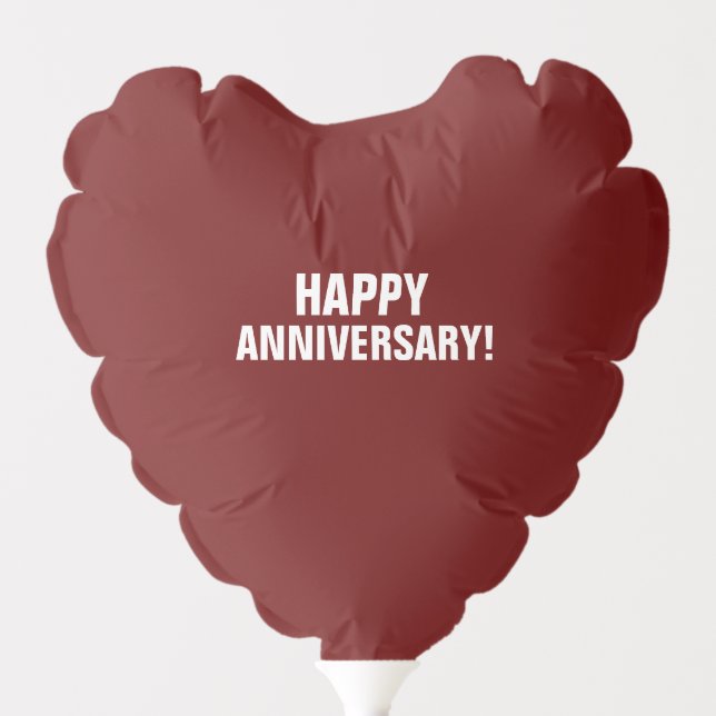 HAPPY ANNIVERSARY RED HEART SMALL BALLOON (Front)