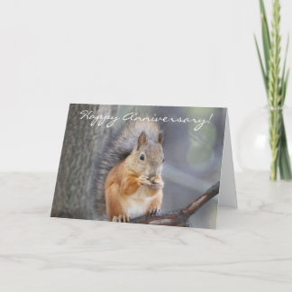 Happy Anniversary Red Squirrel greeting card