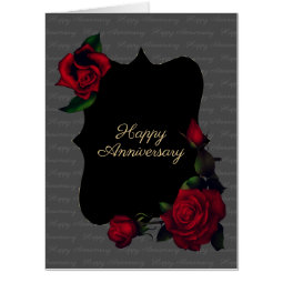 Happy Anniversary Roses (18x24) Big Card | Zazzle