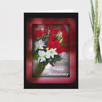 Happy Anniversary Roses Card by sharpcreations at Zazzle