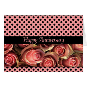 Happy Anniversary roses Cards