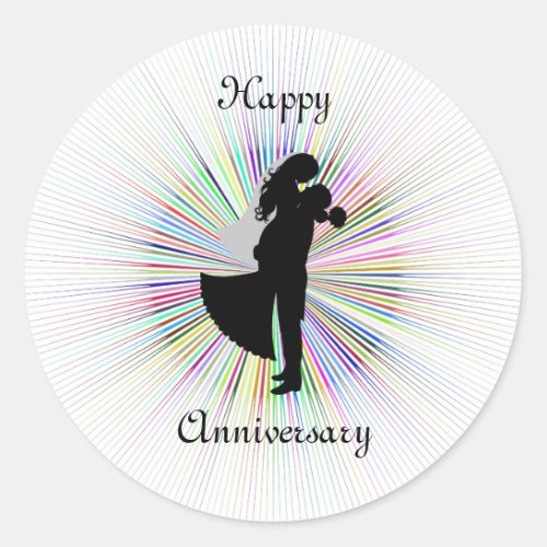 Happy Anniversary Round Sticker