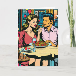 Happy Anniversary Spaghettis Dinner Card