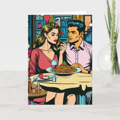 Happy Anniversary  Spaghettis Dinner Card