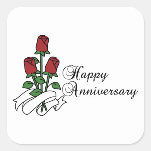 Happy Anniversary Square Sticker