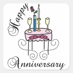 Happy Anniversary Square Sticker