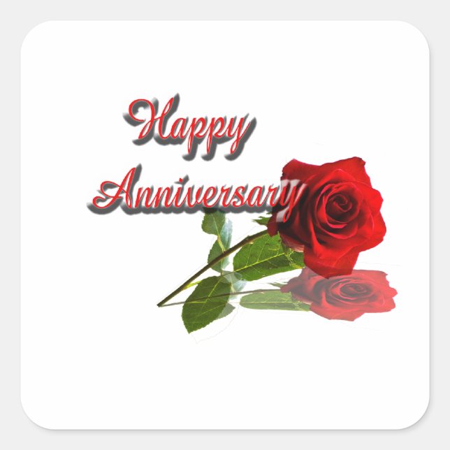 Happy Anniversary Square Sticker (Front)