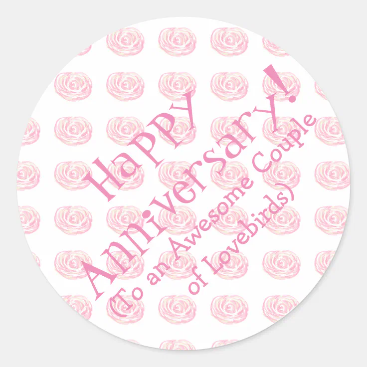 Happy Anniversary Stickers Zazzle
