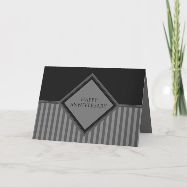 happy anniversary stripes card (Front)