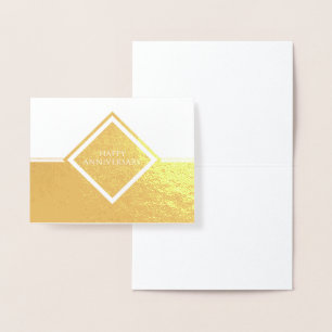 Happy Anniversary Stripes Foil Card