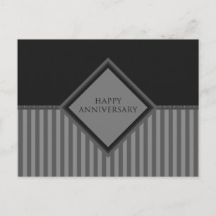 happy anniversary stripes postcard