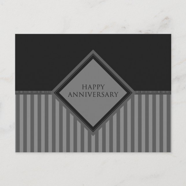 happy anniversary stripes postcard (Front)