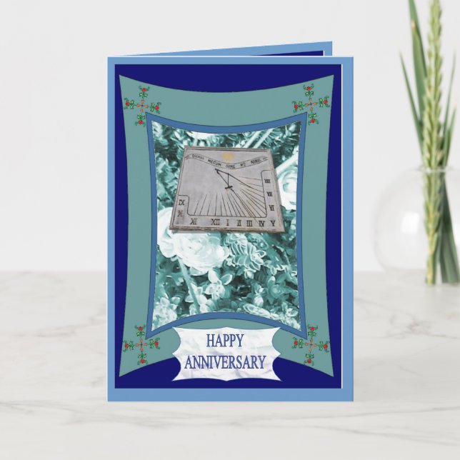 Happy Anniversary, Sundial time Card (Front)