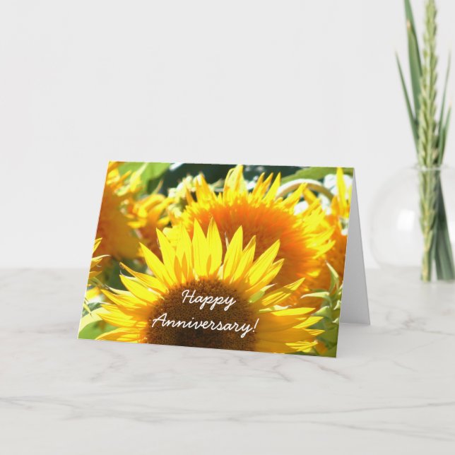 Happy Anniversary Sunflower Greeting card (Front)