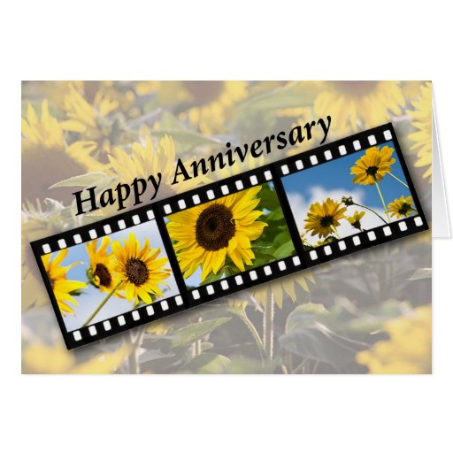 Happy Anniversary, Sunflowers, Card | Zazzle