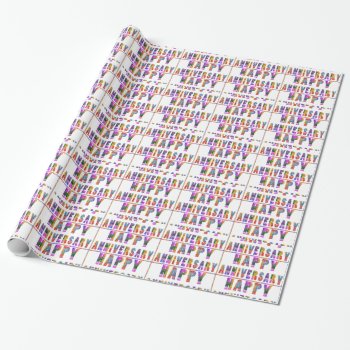 Happy Anniversary  : Text  Graphic Wrapping Paper by KOOLSHADES at Zazzle