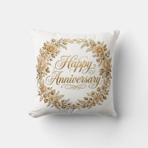 Happy Anniversary Throw Pillow